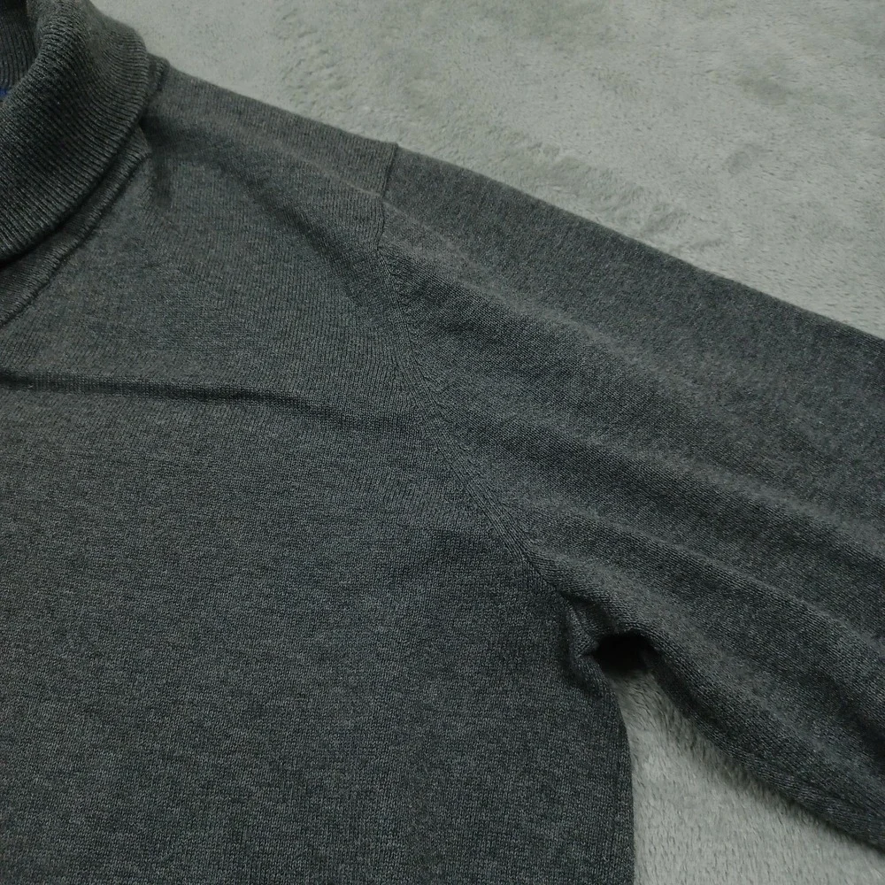 Banana Republic Sweater Mens XL Gray Cowl Neck Preppy‎ Pullover Knit